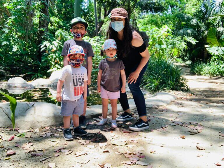 Family on hike