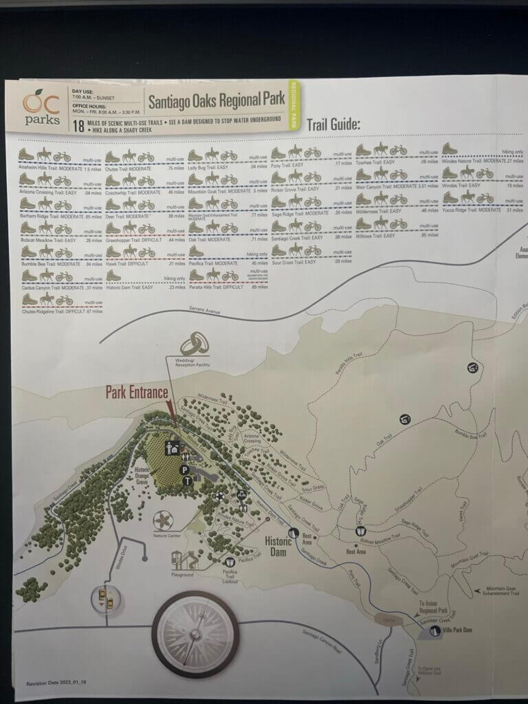 Santiago oak regional park trails