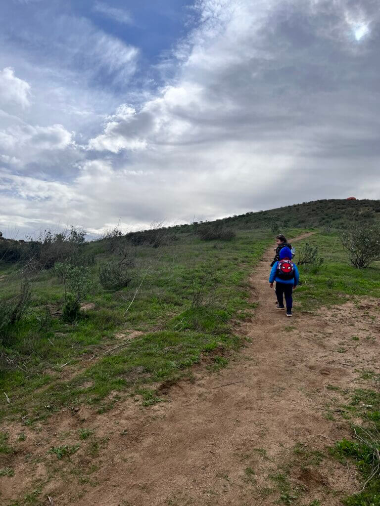 Kids hiking