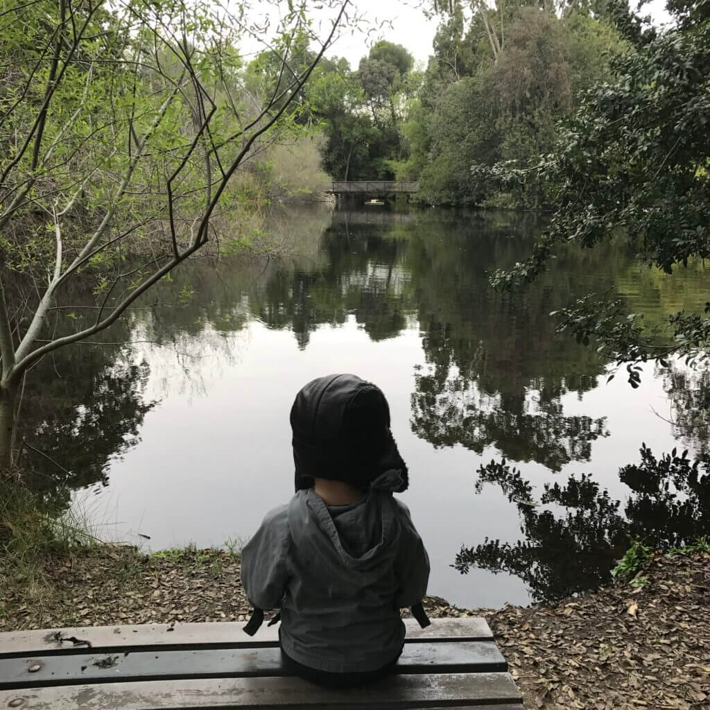 Boy on bench