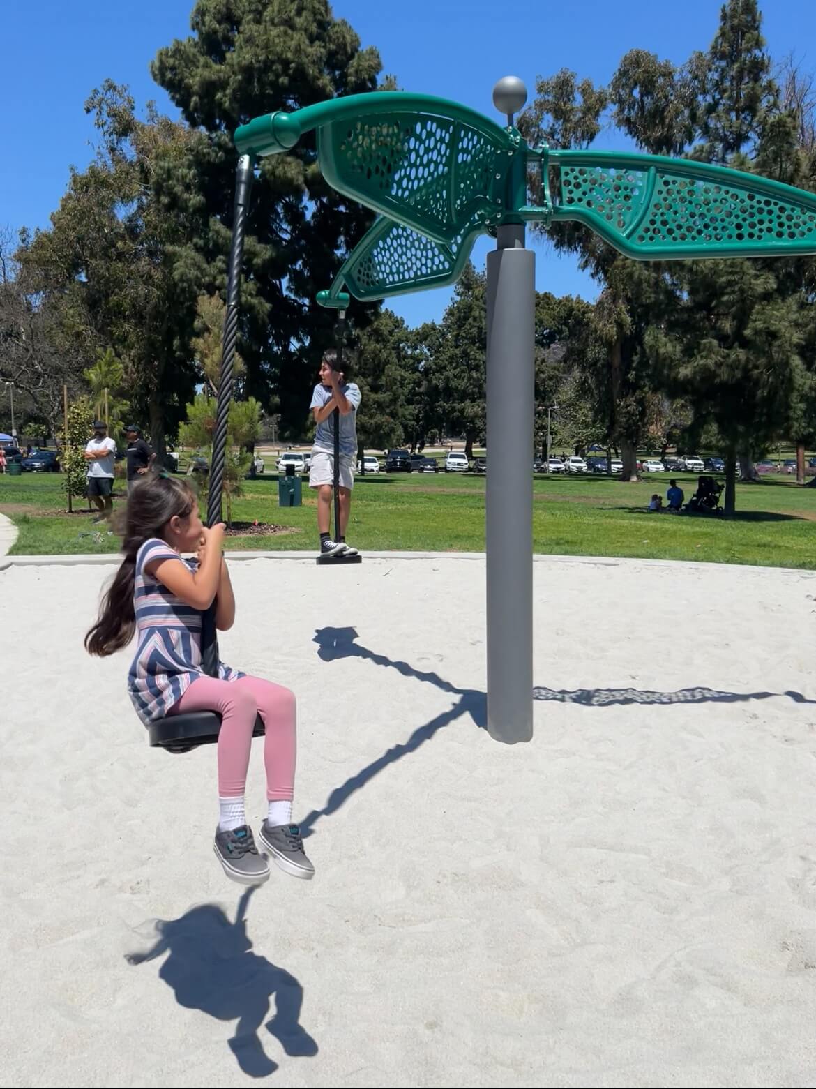 Kids on swing