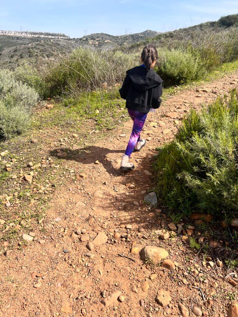Girl on trail