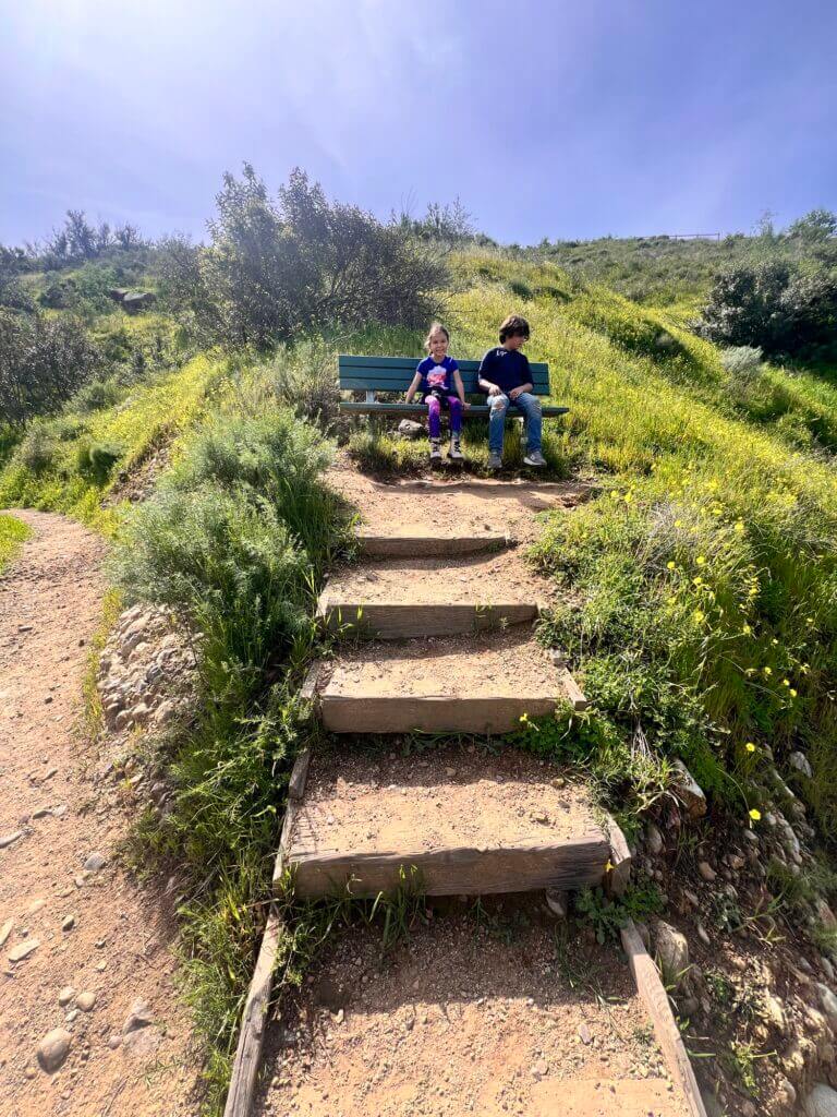 Kids on bench
