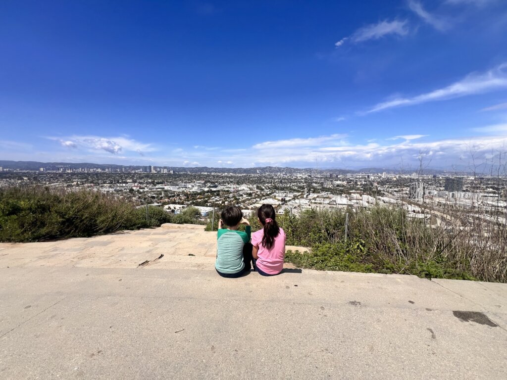 kids at Baldwin hill overlook